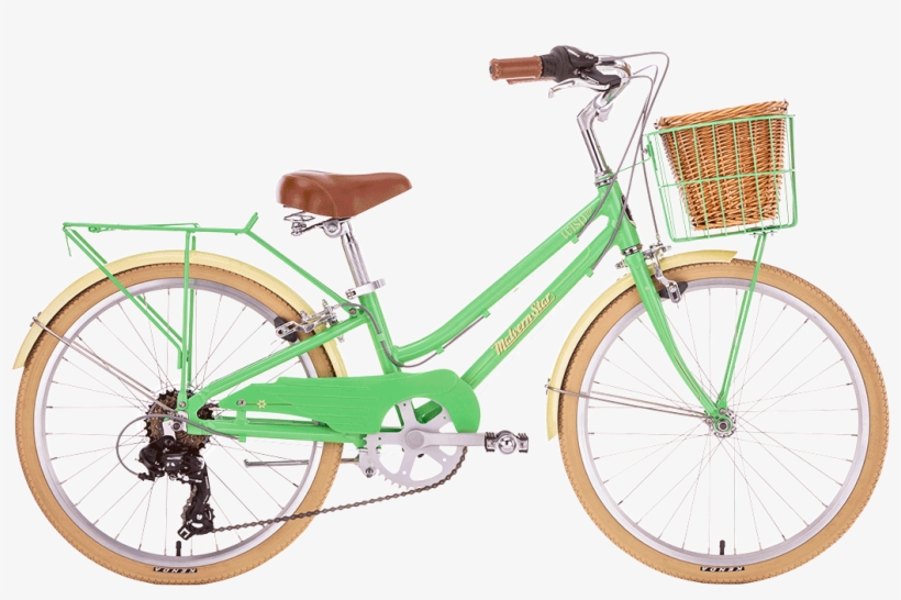 Retro Womens Bike With Basket, transparent png download