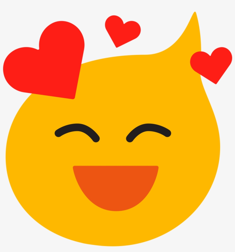 This Is A Sticker Of An Love Smile Emoji - Smiley, transparent png download
