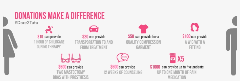 The Tutu Project Use Of Funds - Breast Cancer, transparent png download