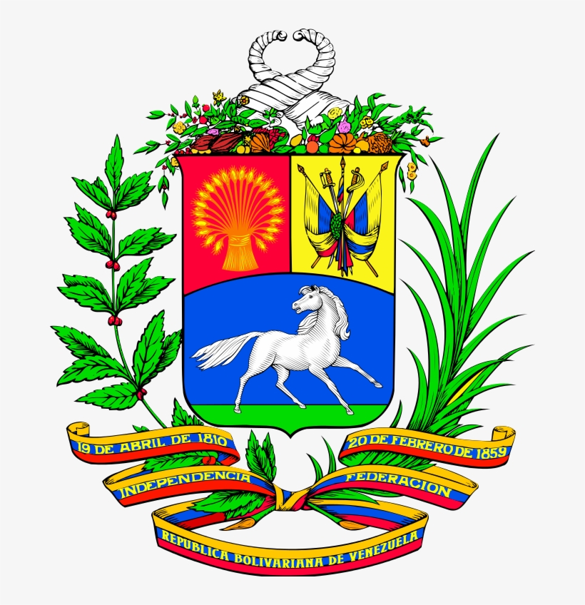 Coat Of Arms Of Venezuela 1954-2006 - Escudo De La Republica Bolivariana De Venezuela, transparent png download