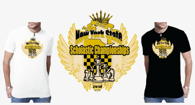 New York Scholastic Championship Custom Logo For Chess - Next Level Men's Triblend Crew, Style 6010, Black, transparent png download