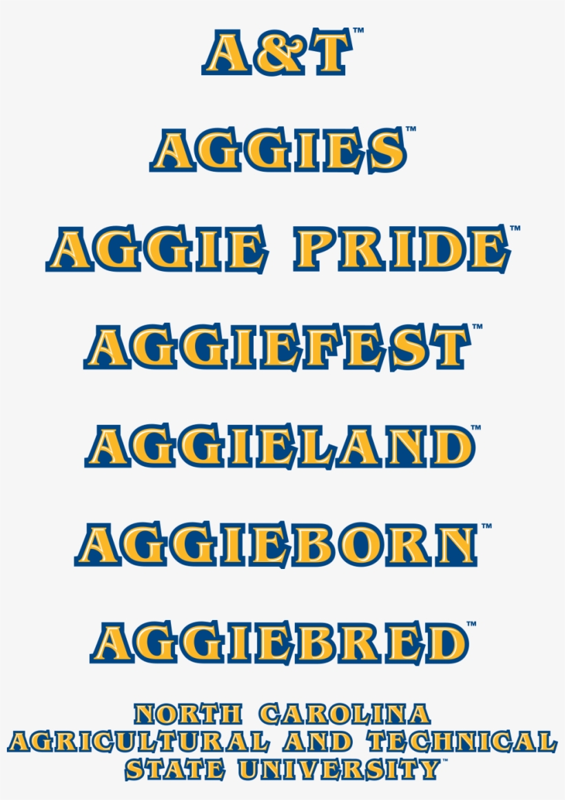 Word Marks - North Carolina At Alumni Decal Nc Aggies, transparent png download