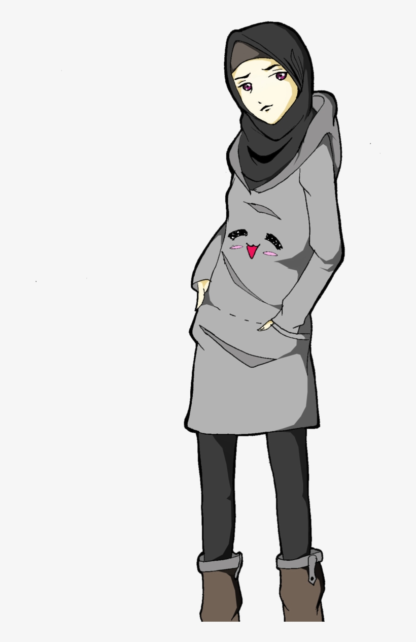 Me On Hijab By Hanabi90 On Deviantart - Hijab Sketch Transparent Background, transparent png download