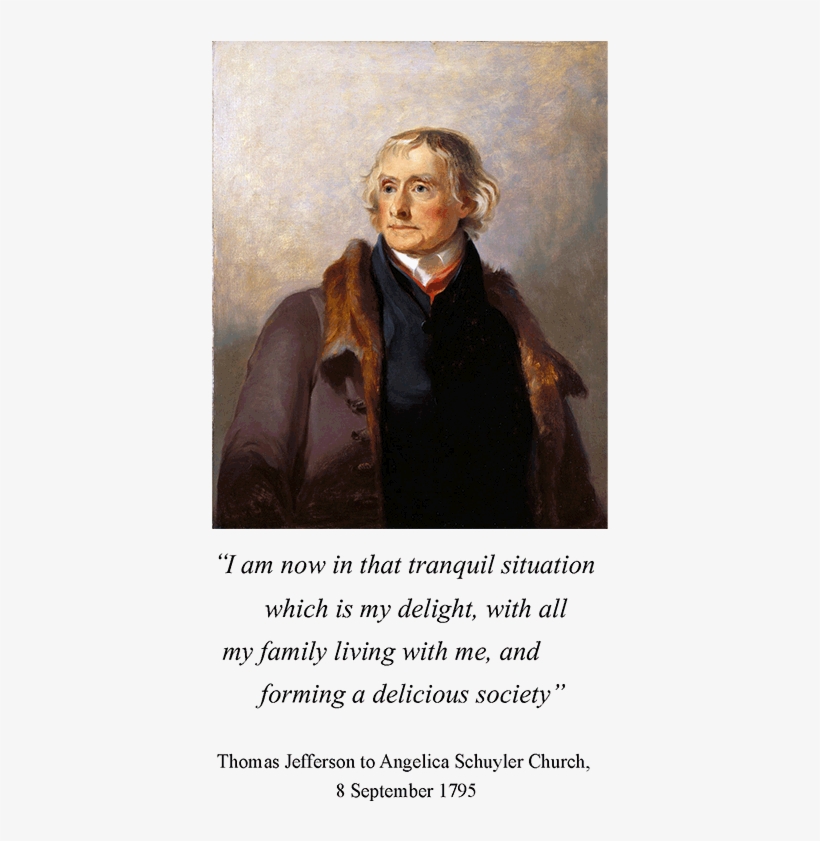 Portrait Of Thomas Jefferson By Thomas Sully - Angelica Schuyler And Jefferson, transparent png download