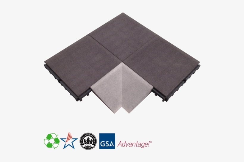Interlocking Inside Corner Ramp - Epdm Rubber, transparent png download