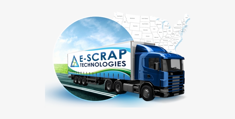 E-scrap Picks Up Electronic Waste From Anywhere In - Trailer Truck, transparent png download