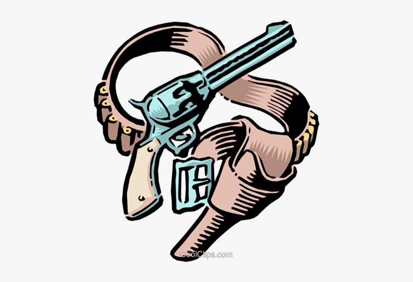 Old West Guns And Holster Royalty Free Vector Clip - Gun Holster Clip Art, transparent png download