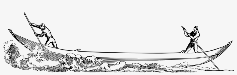 Canoe Clipart Row Boat - Rowing, transparent png download
