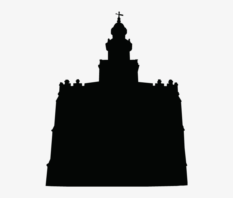 Temple Silhouette Clip Art - St. George Utah Temple, transparent png download