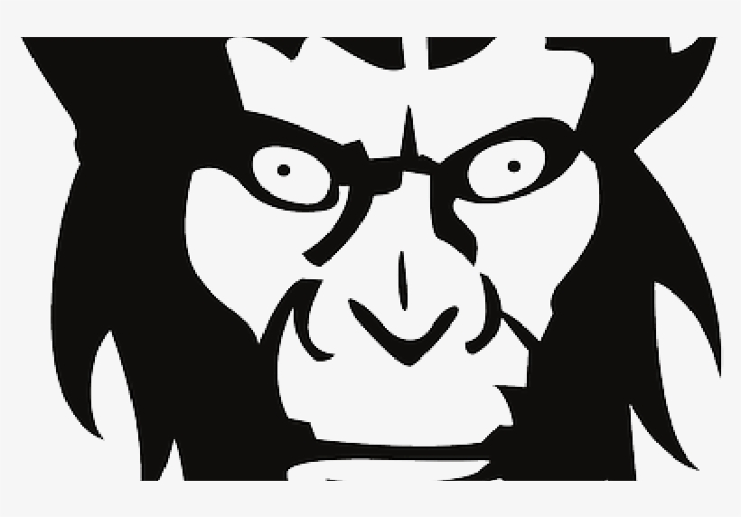 Monkey, Face, Animal, Creepy, Fur, Serious Public Domain - Monos Vector, transparent png download