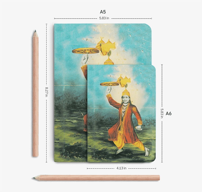 Dailyobjects Shree Krishna A5 Notebook Plain Buy Online - Painting, transparent png download