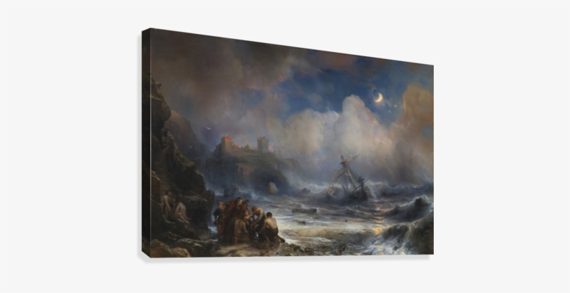 The Sinking Of A Vessel Of The Spanish Armada On The - Painting, transparent png download