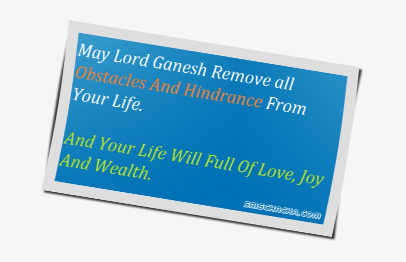 Ganesh Chaturthi Quotes Sms - Quotes On Ganesh Chaturthi In English, transparent png download