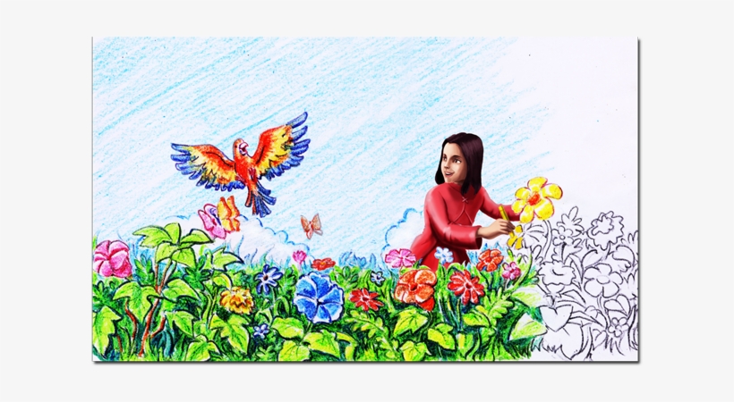 Crayon Art Work - Drawing, transparent png download