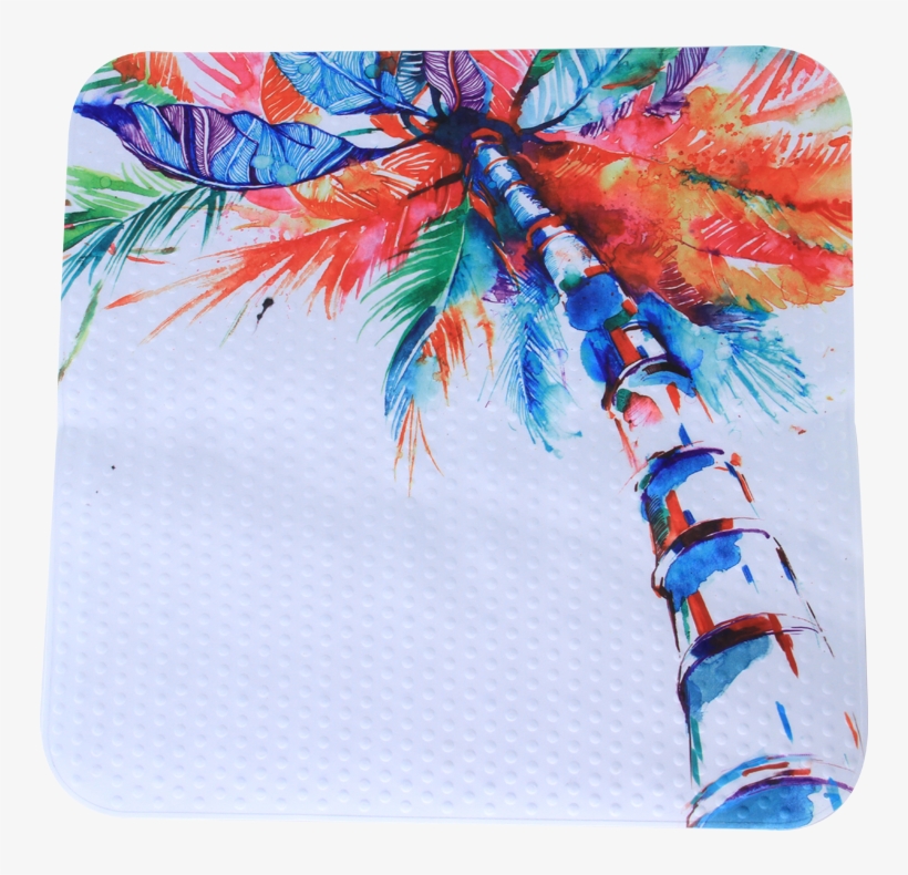 Anti Slip Bath And Shower Safety Mat, Anti Slip Bath - Art Print: Okalinichenko's Palm, 61x46cm., transparent png download