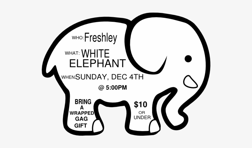 Picture Freeuse Download Game Invite Sample Clip Art - Cartoon Black And White Elephant, transparent png download