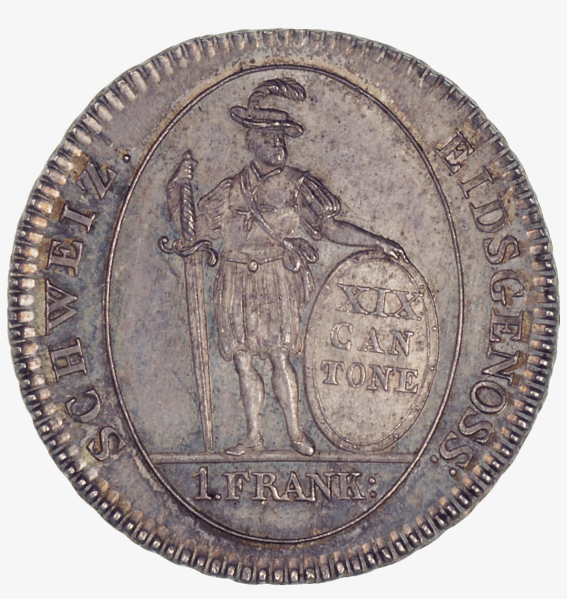 Canton Of Berne, Time Of Mediation, 1 Franc, transparent png download