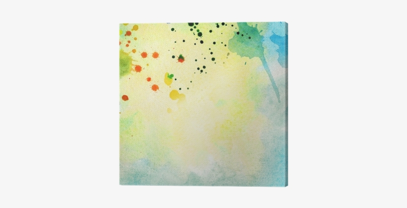 Light Blue Painted Watercolor Background Canvas Print - Watercolor Painting, transparent png download