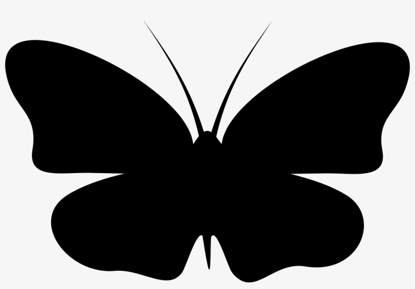 Silhouette Big Image Png - Butterfly Silhouette, transparent png download