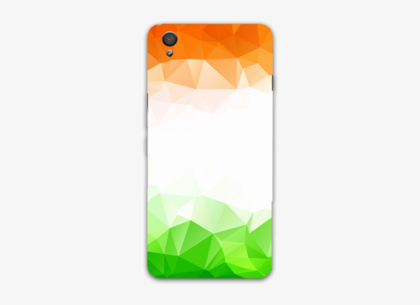 Triangle Geometrical With Indian Tricolor Oneplus X - Mobile Phone, transparent png download