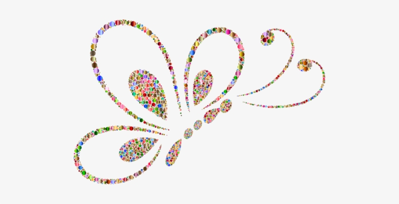 Butterfly Line Art Drawing Wall Decal - Clip Art, transparent png download