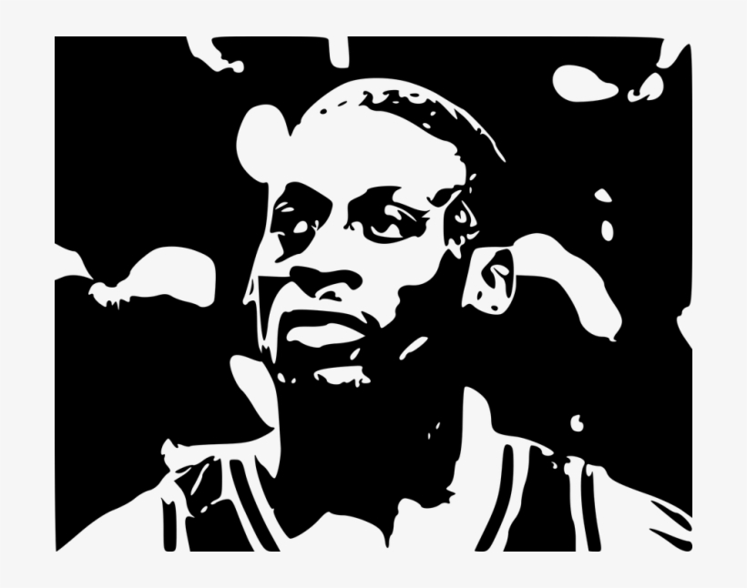 Dennis Rodman Basketball Player Drawing Outfielder - Dennis Rodman Black And White, transparent png download