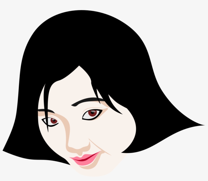 Beauty, Japanese, Asian, Brunette, Face - Desenho De Menina Japonesa, transparent png download