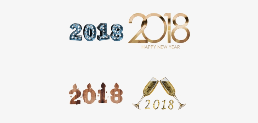Happy New Year 2018 Png Picart, transparent png download