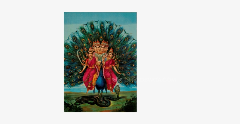 The Abode Where God Skanda Got Married - Raja Ravi Varma Famous Painting, transparent png download