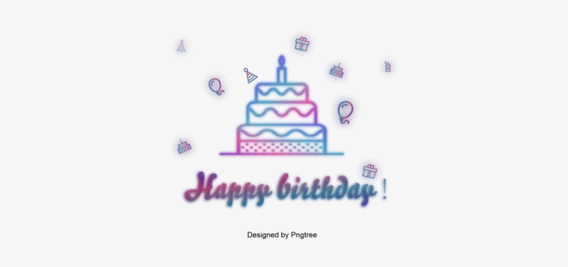 Happy Birthday Cake Material Design, Happy Birthday, - Birthday, transparent png download