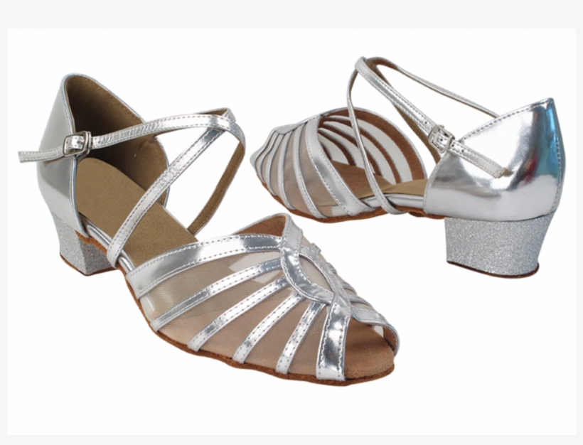 Clip Freeuse Ladies Dance In Silver Leatherette With - Shoe, transparent png download