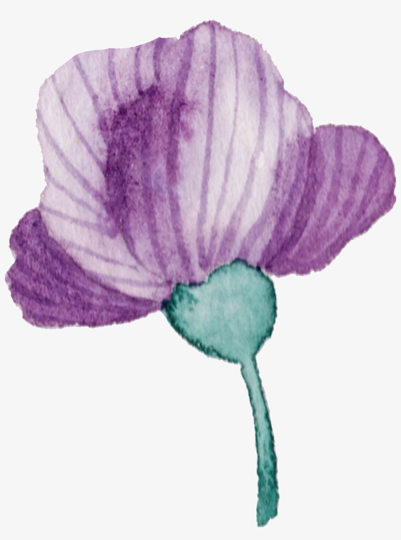 Hand Painted Smoky Flowers Png Transparent - Portable Network Graphics, transparent png download
