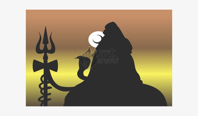Lord Shiva Brown Yellow Graphics Art - Illustration, transparent png download