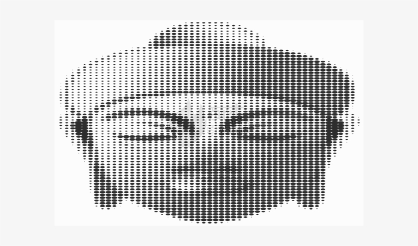 Abstract Grey Buddha B/w Halftone Design - Illustration, transparent png download