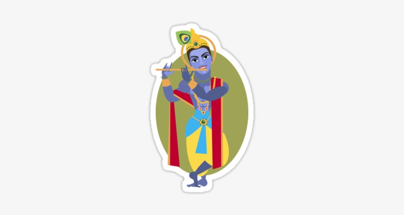 Krishna Flute With Peacock Feather Png Illustration - Khrisna Vektor, transparent png download