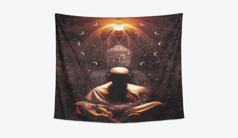 Buddhist Monk Spiritual Wall Art Buddha Sacred Geometry - Buddhism, transparent png download