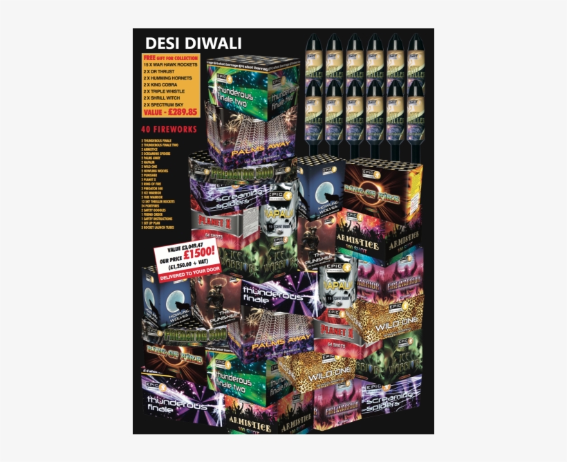 Desi Diwali - Quantity - Fireworks, transparent png download