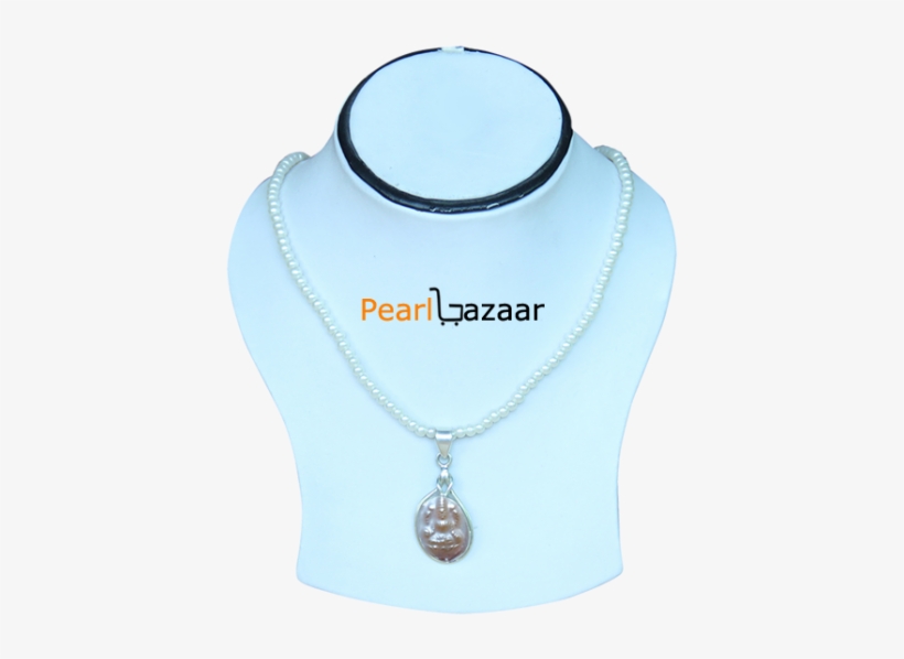 Laxmi Ji Designer Pearl Pendant - Pendant, transparent png download