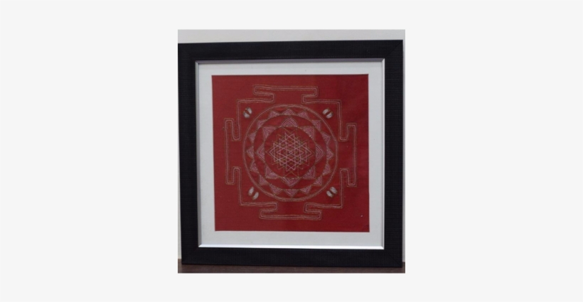 Shri Yantra In Aipan Craft Embroidery Aipan Craft Samaun - Embroidery, transparent png download