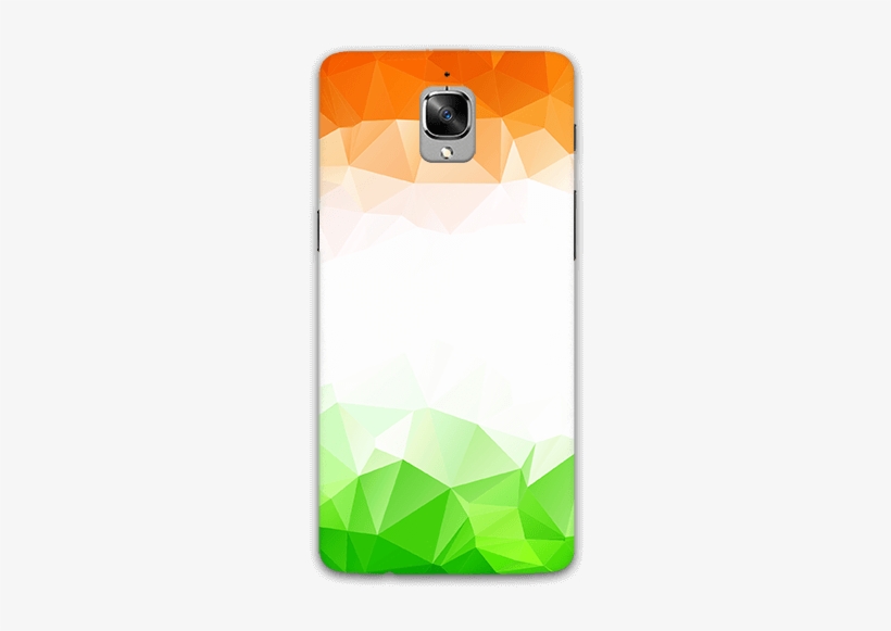 Triangle Geometrical With Indian Tricolor Oneplus 3 - Mobile Phone, transparent png download