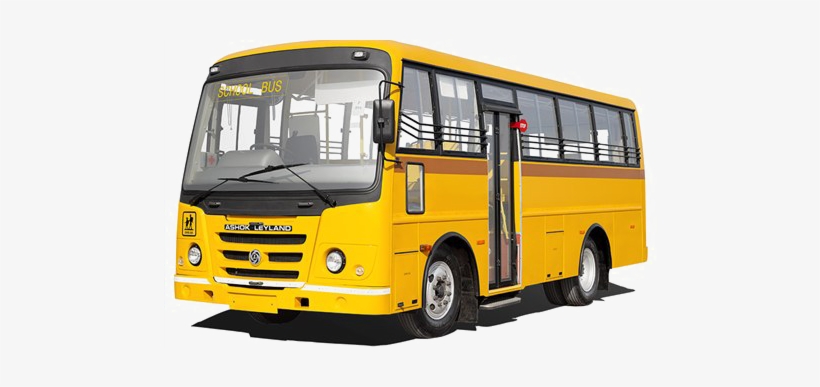 School Bus Png Transparent Image - Ashok Leyland School Bus, transparent png download