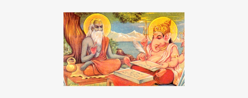 Ganesh-21 - Vyasa And Ganesha, transparent png download
