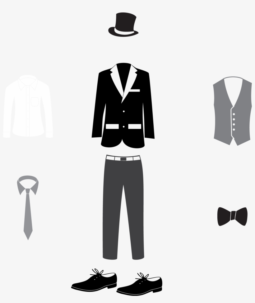 Lavalier Clip Mens Suit Image Library - Mens Wear Clip Art, transparent png download