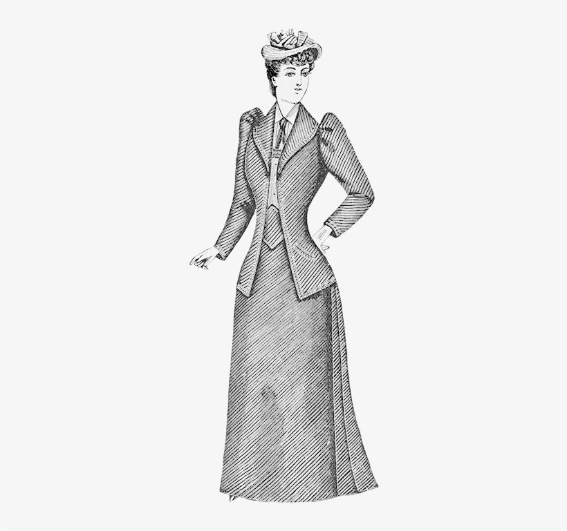 Late Victorian Suit For Women - 19th Century Women's Suit, transparent png download