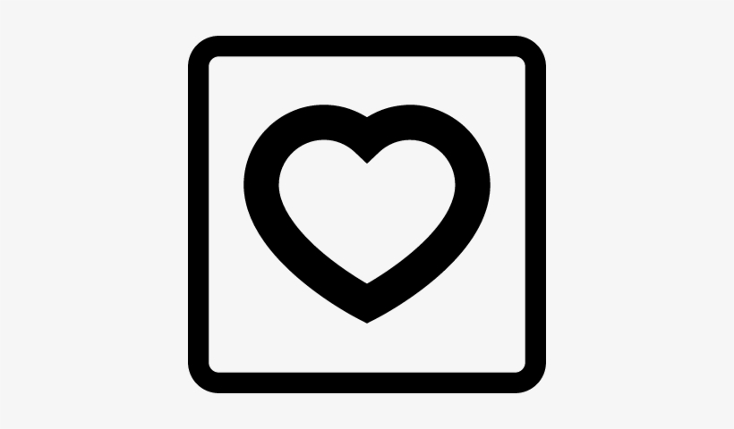 Love Symbol Of A Heart Outline In A Square Vector Imagenes De Contorno Cuadrado Png Image Transparent Png Free Download On Seekpng