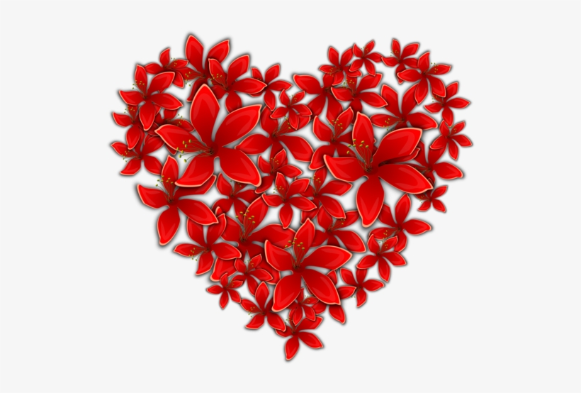 Hand Heart Valentine's Day Love Symbol - Flowery Heart, transparent png download