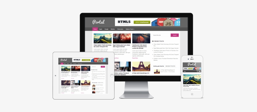 Portal Free Wordpress Theme - Wordpress, transparent png download
