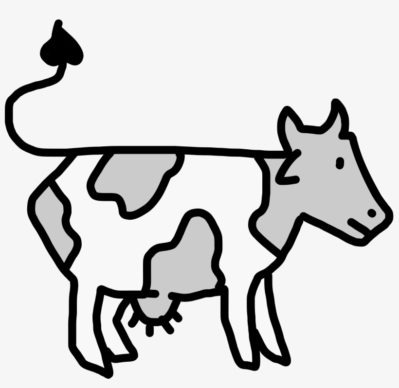New 2018 Images Cow Vector Free Download - Cattle Egret And Cow Drawing, transparent png download