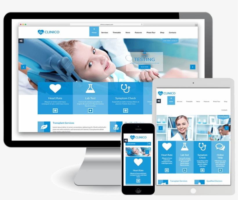 Responsive Dentist Website - Dentist, transparent png download