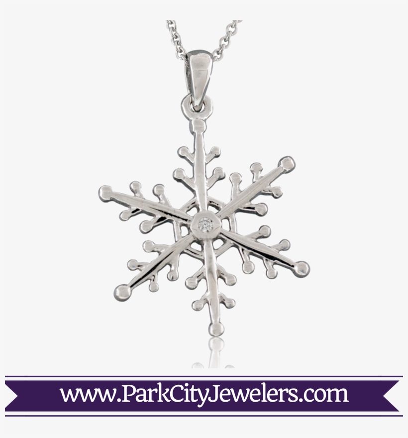 Single Diamond Snowflake Necklace, transparent png download